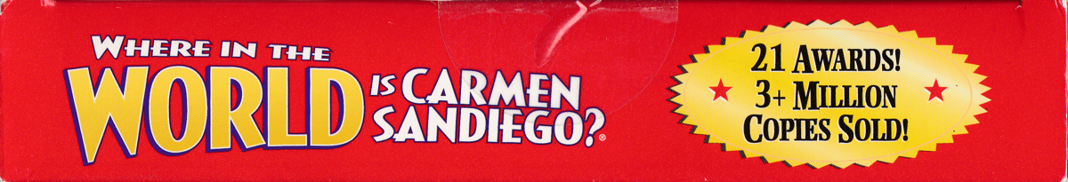 Spine/Sides for Where in the World is Carmen Sandiego? (Macintosh and Windows and Windows 3.x): Top