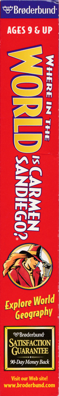 Spine/Sides for Where in the World is Carmen Sandiego? (Macintosh and Windows and Windows 3.x): Right Side