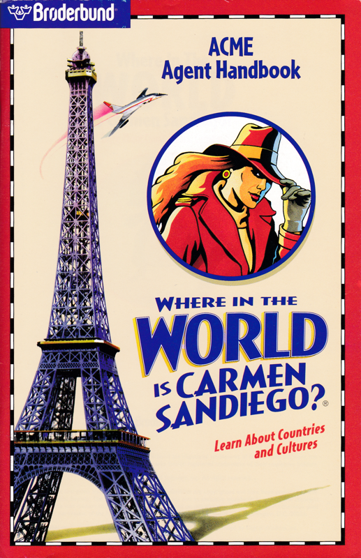 Manual for Where in the World is Carmen Sandiego? (Macintosh and Windows and Windows 3.x): Front Cover