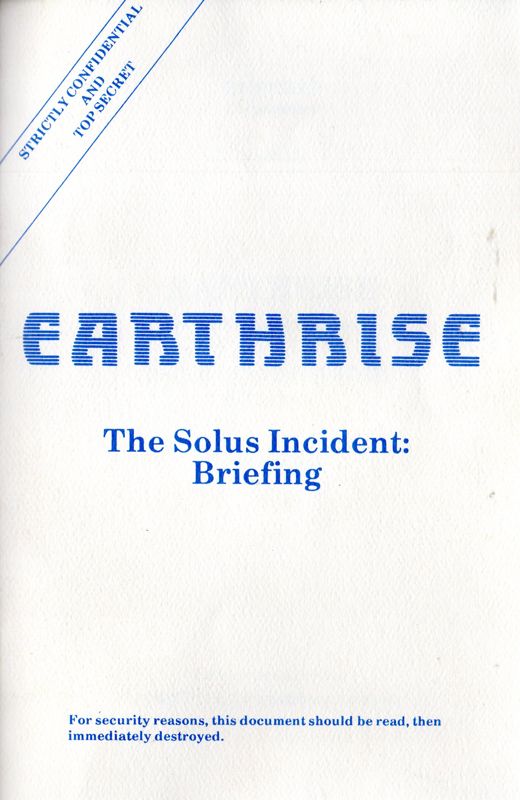 Manual for Earthrise (DOS)