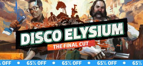 Front Cover for Disco Elysium (Macintosh and Windows) (Steam release): August 2022 "65% Off" version