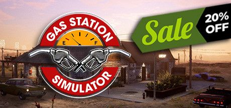 Front Cover for Gas Station Simulator (Macintosh and Windows) (Steam release): December 2021, "Sale 20% Off" version