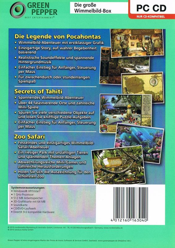 Back Cover for Die große Wimmelbild-Box (Windows) (Green Pepper release)
