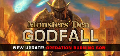 Front Cover for Monsters' Den: Godfall (Windows) (Steam release): October 2020, Operation Burning Son update