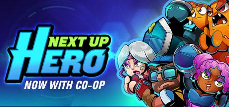 Front Cover for Next Up Hero (Macintosh and Windows) (Steam release): February 2018, "Now With Co-op" version