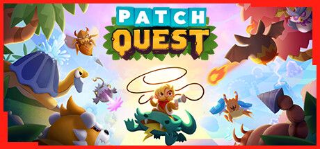 Front Cover for Patch Quest (Windows) (Steam release): 2022 Autumn Sale edition, red border version