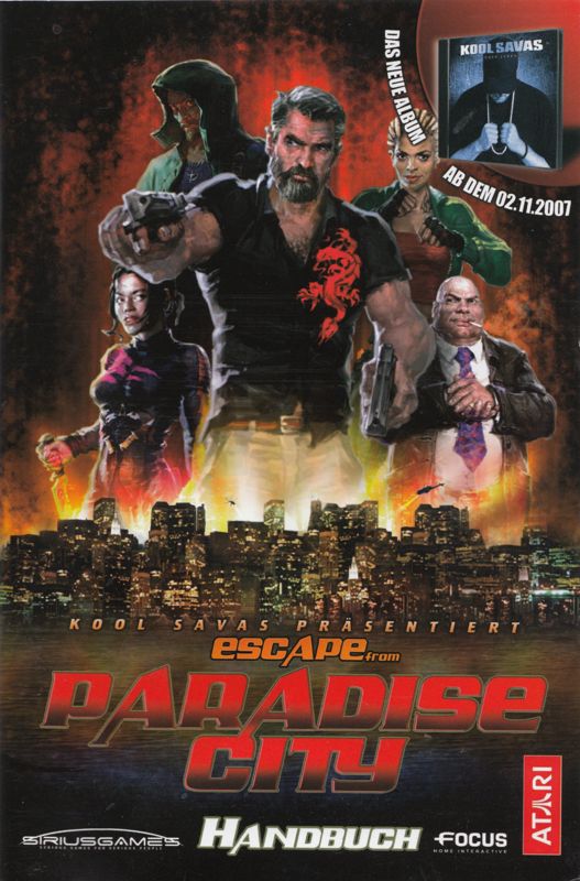 Manual for Escape from Paradise City (Windows): Front