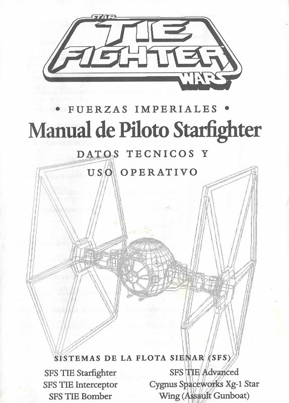 Manual for Star Wars: TIE Fighter (DOS): Front