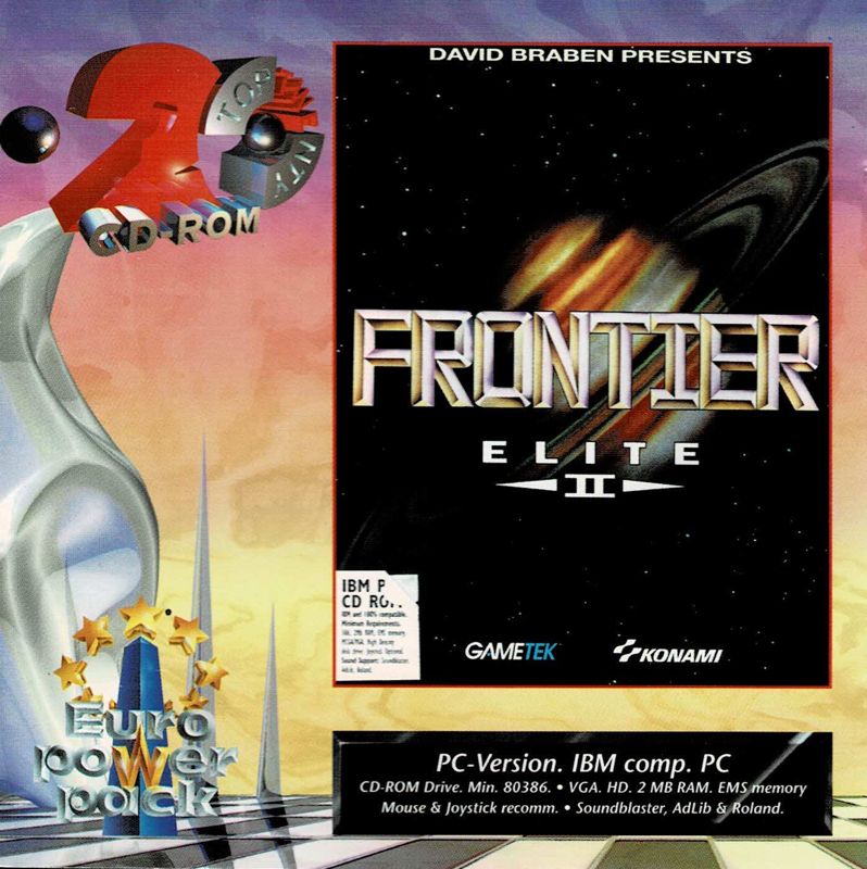 Front Cover for Frontier: Elite II (DOS) (Euro Power Pack release)
