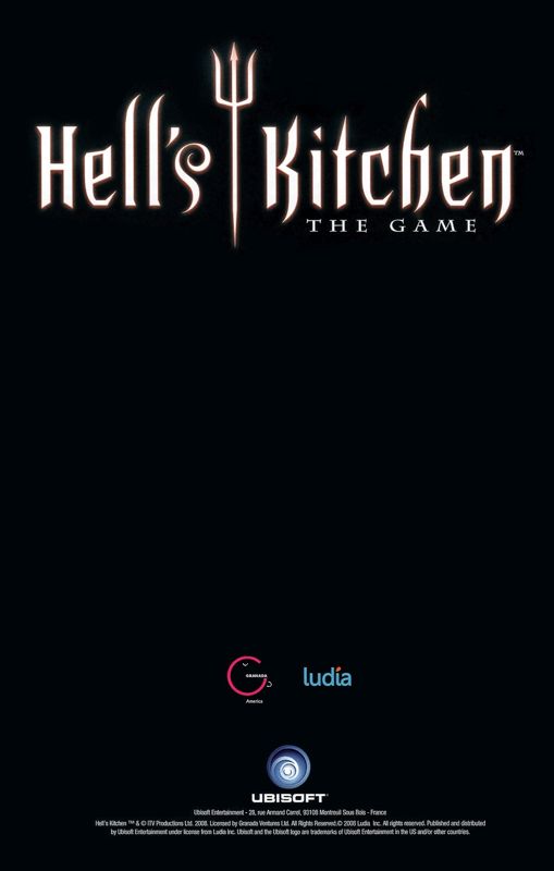 Manual for Hell's Kitchen: The Game (Windows): Back