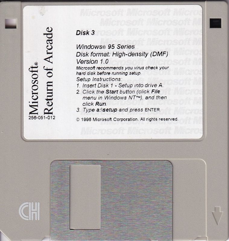 Media for Microsoft Return of Arcade (Windows): Disk 3