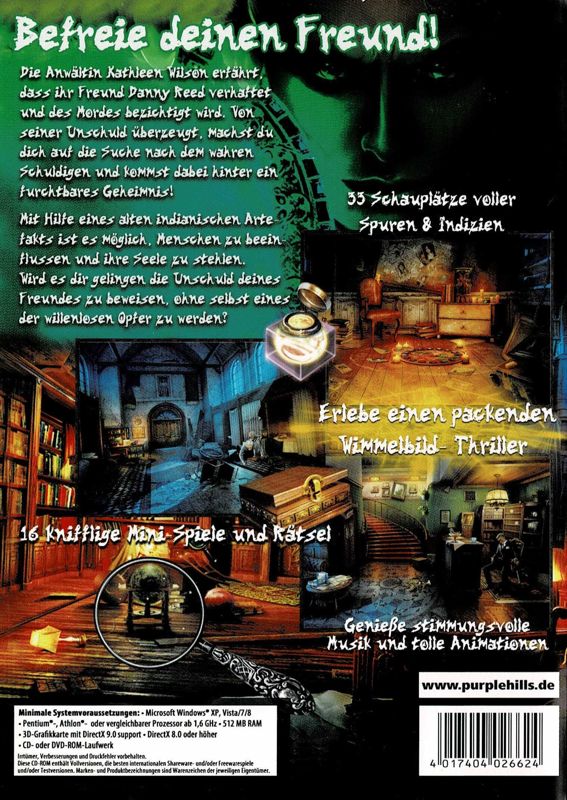 Back Cover for Chronicles of the Witches and Warlocks (Windows) (Purple Hills release)
