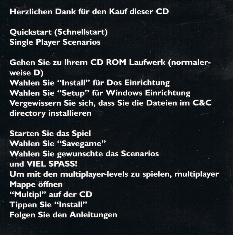 Other for Command Companion: Die Herrschaft der Gewalt (DOS): Jewel Case - Left Inlay