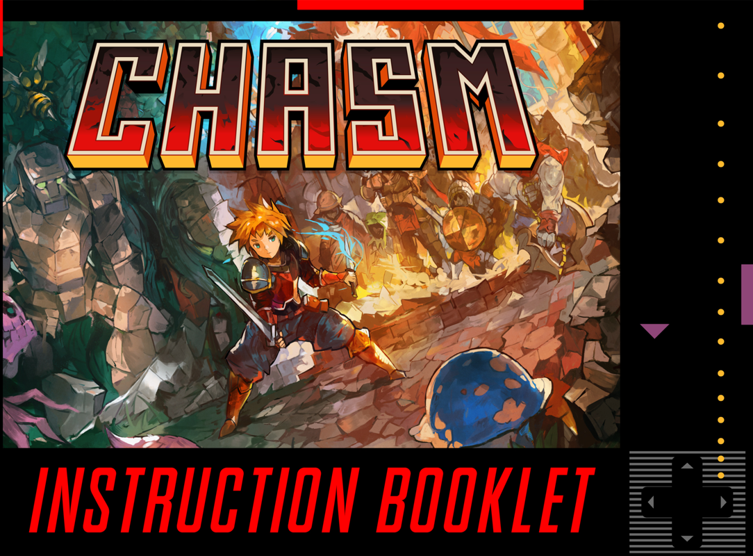 Manual for Chasm (Linux and Macintosh and Windows) (Steam release): Front