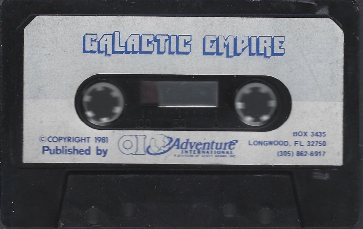 Media for Galactic Empire (Atari 8-bit) (Adventure International styrofoam folder): Front of media