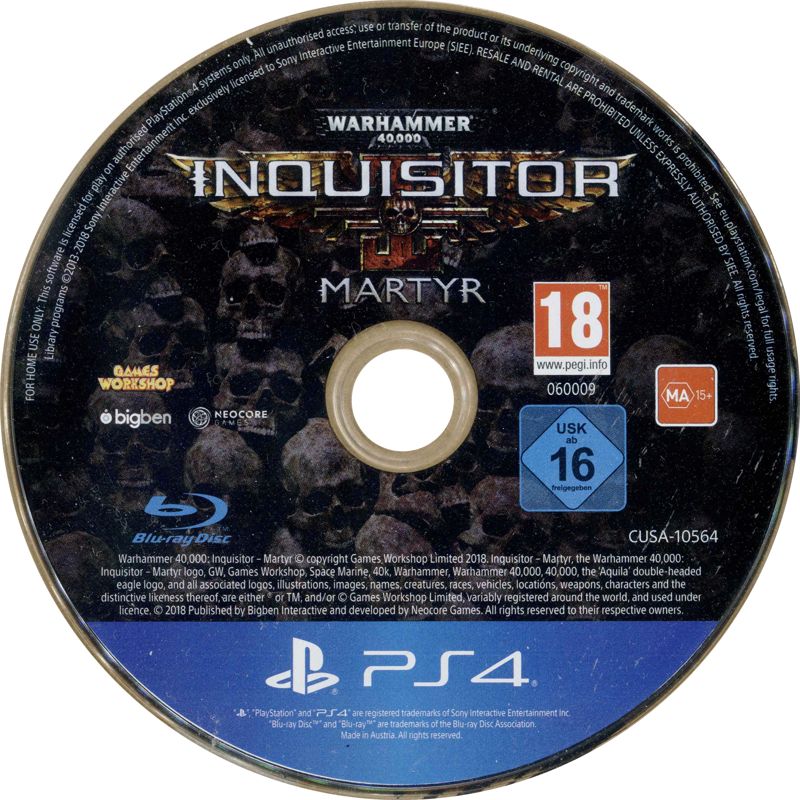 Media for Warhammer 40,000: Inquisitor - Martyr (PlayStation 4)