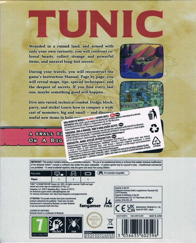 Tunic cover or packaging material - MobyGames