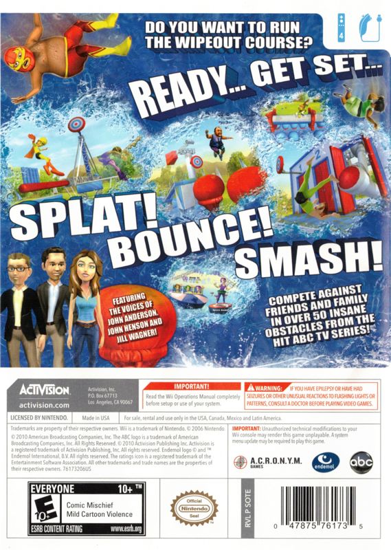Back Cover for Wipeout: The Game (Wii)