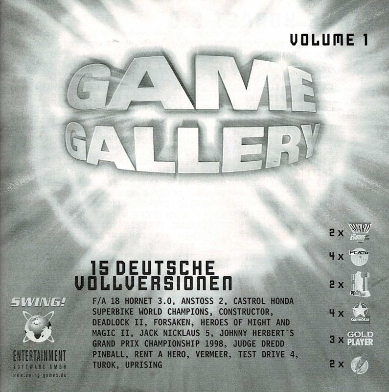 Manual for Game Gallery (DOS and Windows and Windows 3.x): Front