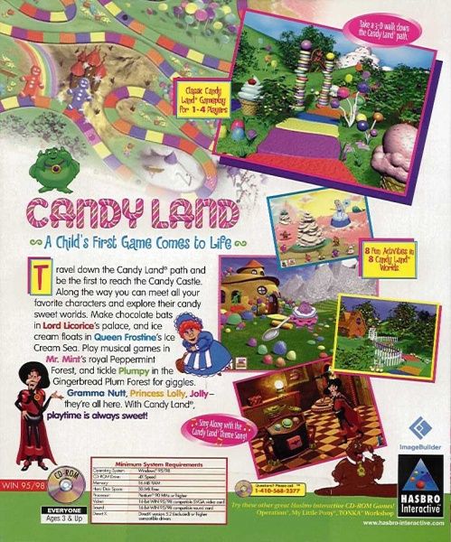 Back Cover for Candy Land (Windows)