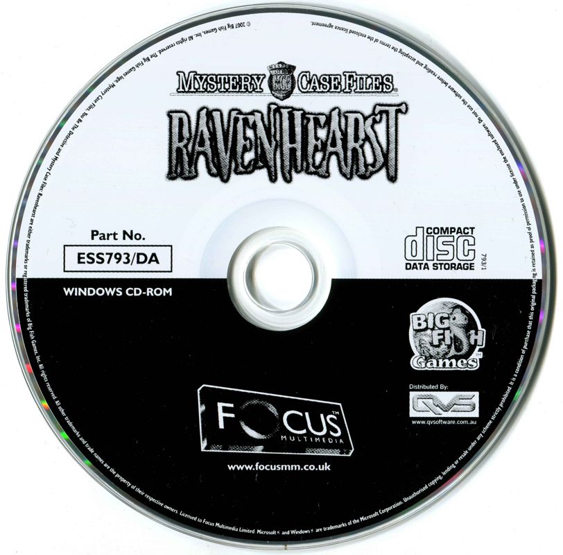 Media for Mystery Case Files: Ravenhearst (Windows)