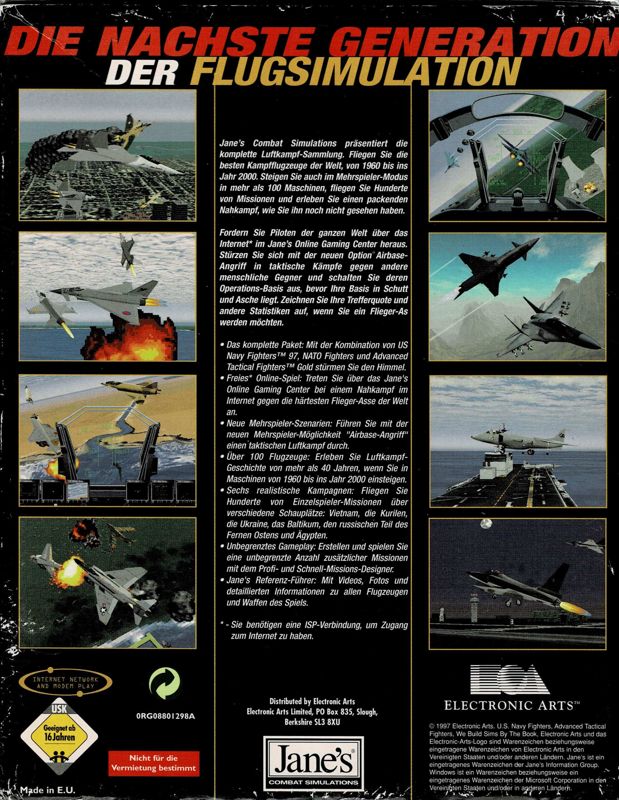 Back Cover for Jane's Combat Simulations: Fighters - Anthology (Windows)