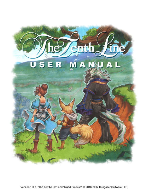 Manual for The Tenth Line (Macintosh and Windows) (Steam release): Front