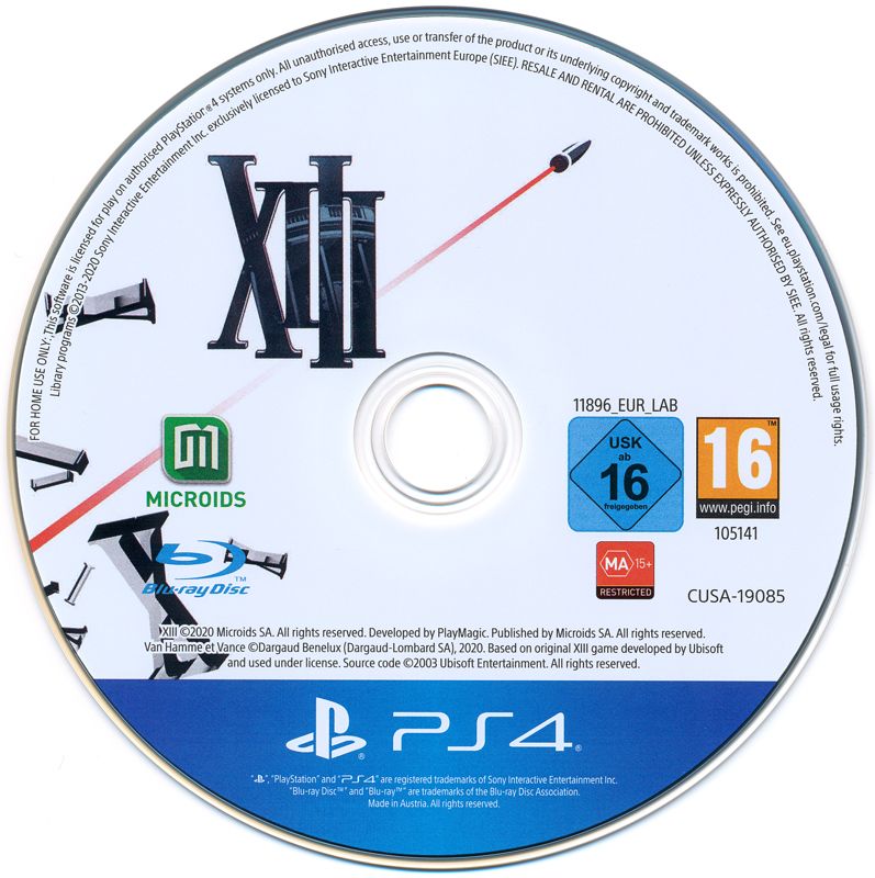 Media for XIII (Limited Edition) (PlayStation 4)