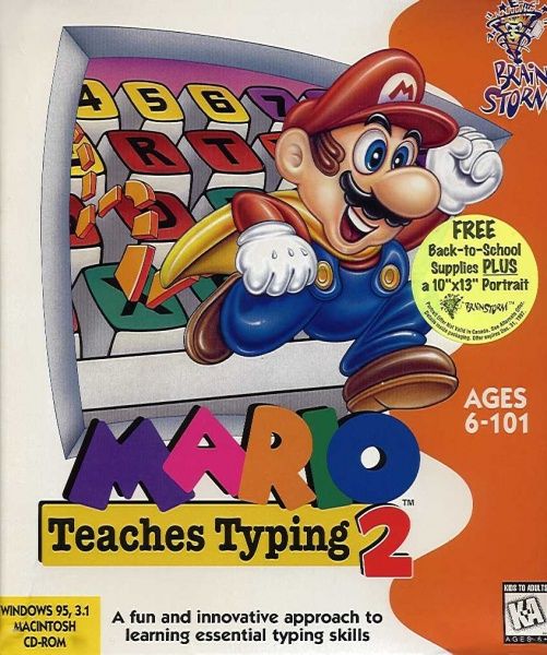 Front Cover for Mario Teaches Typing 2 (Macintosh and Windows and Windows 3.x)