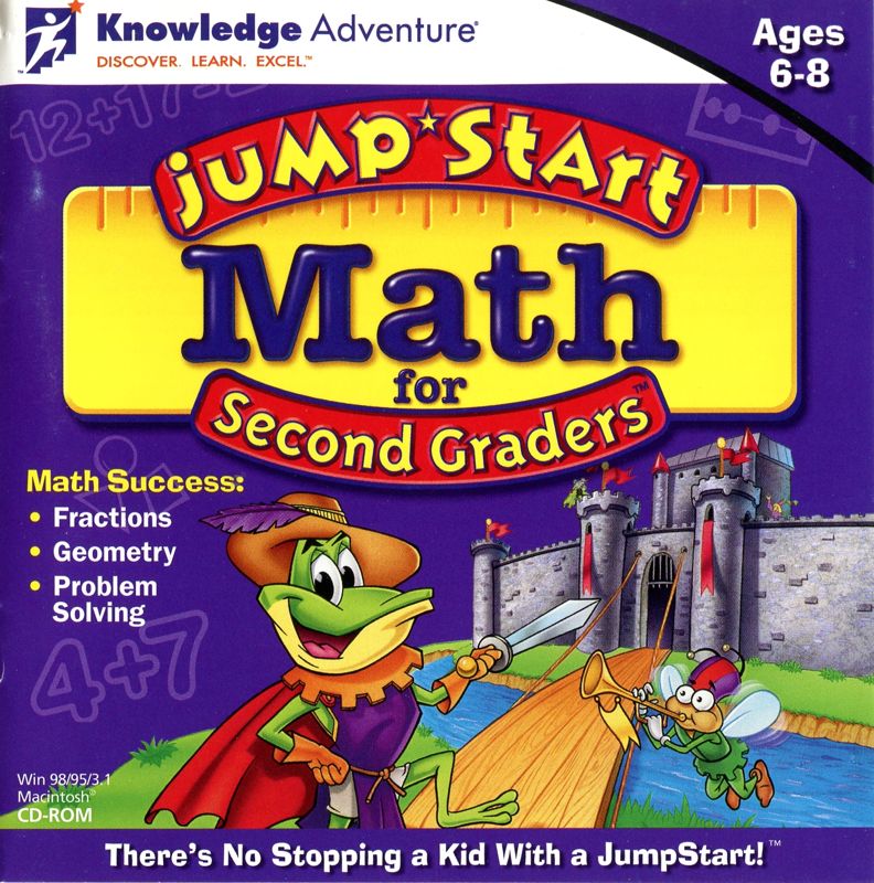 Front Cover for JumpStart 2nd Grade Math (Macintosh and Windows) (2000 re-release)