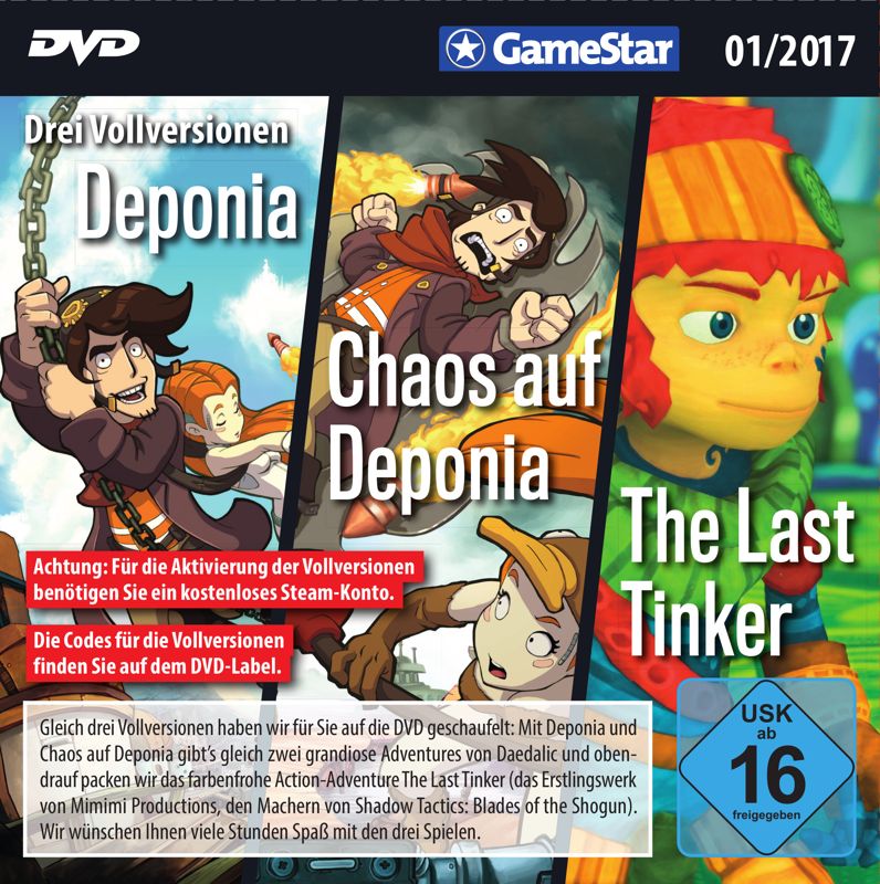 Other for Deponia (Windows) (GameStar 01/2017 covermount): Jewel Case - Front (electronic)