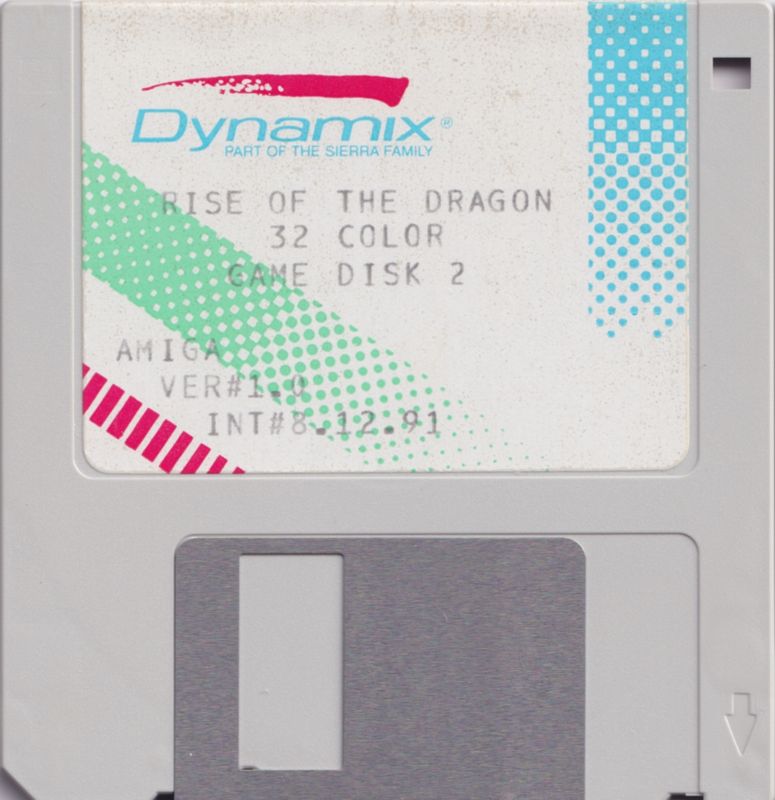 Media for Rise of the Dragon (Amiga): Disk 2