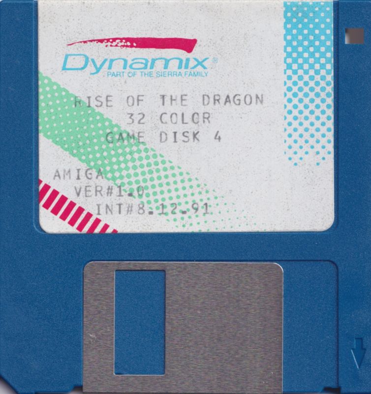 Media for Rise of the Dragon (Amiga): Disk 4