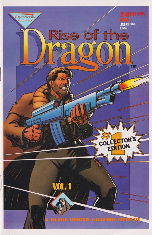 Extras for Rise of the Dragon (Amiga): Comic - Front