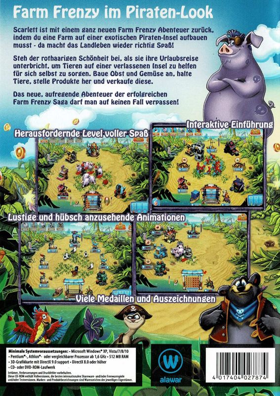 Back Cover for Farm Frenzy: Heave Ho (Windows) (Purple Hills release)