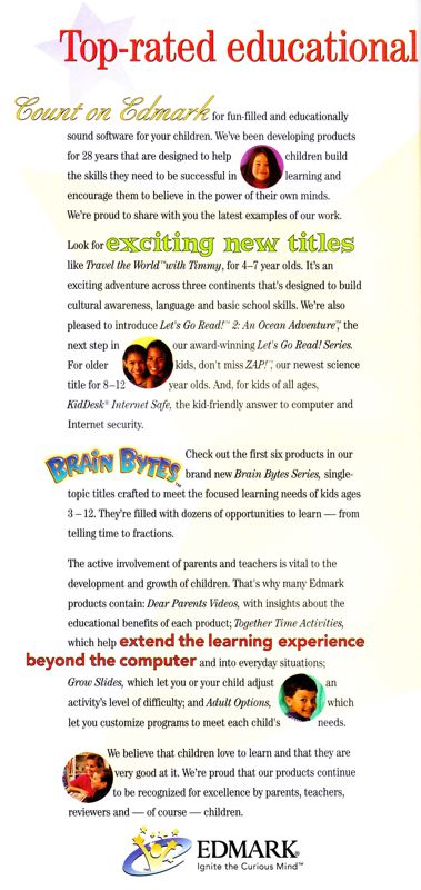 Advertisement for Thinkin' Things: Sky Island Mysteries (Macintosh and Windows and Windows 3.x): Inside - back of front
