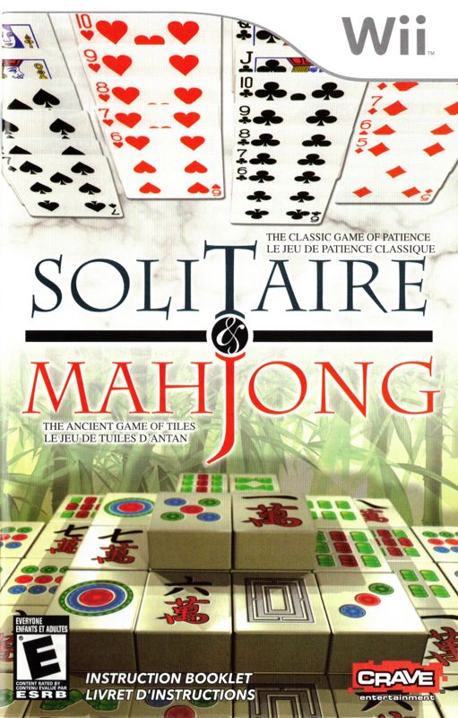 Manual for Solitaire & Mahjong (Wii): Front