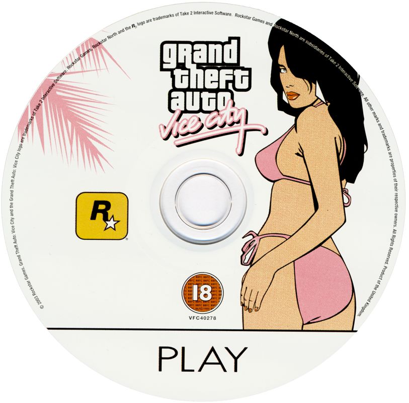 Media for Grand Theft Auto: Vice City (Windows): Play Disc