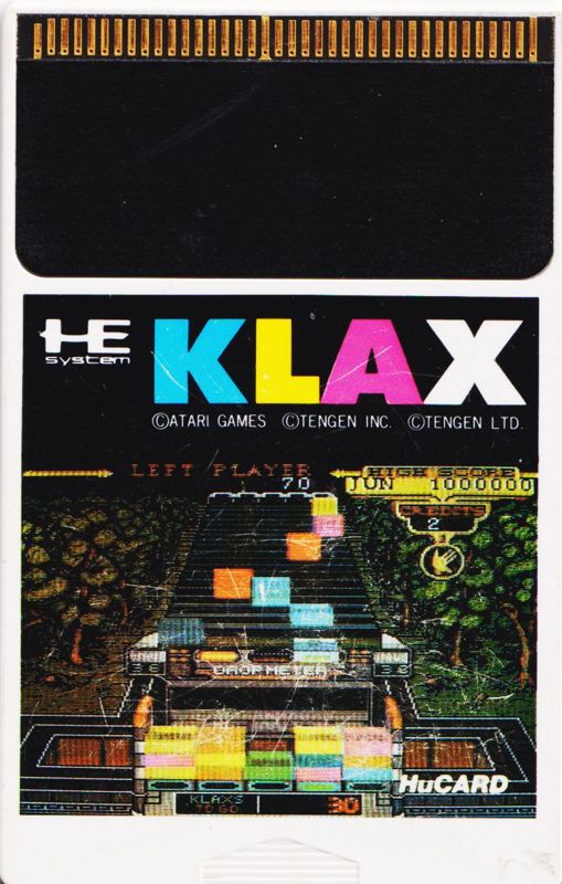 Media for Klax (TurboGrafx-16): Front