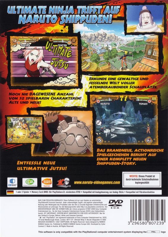 Naruto Shippuden: Ultimate Ninja 4 (2007) - MobyGames