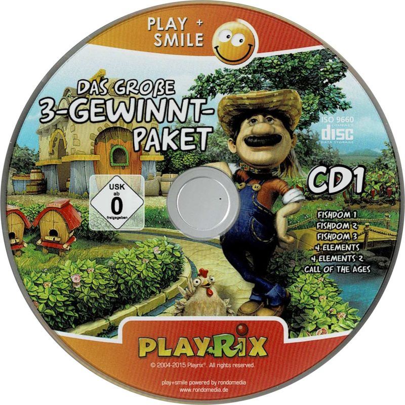 Media for Das große 3-Gewinnt-Paket (Windows) (Play+Smile release): Disc 1