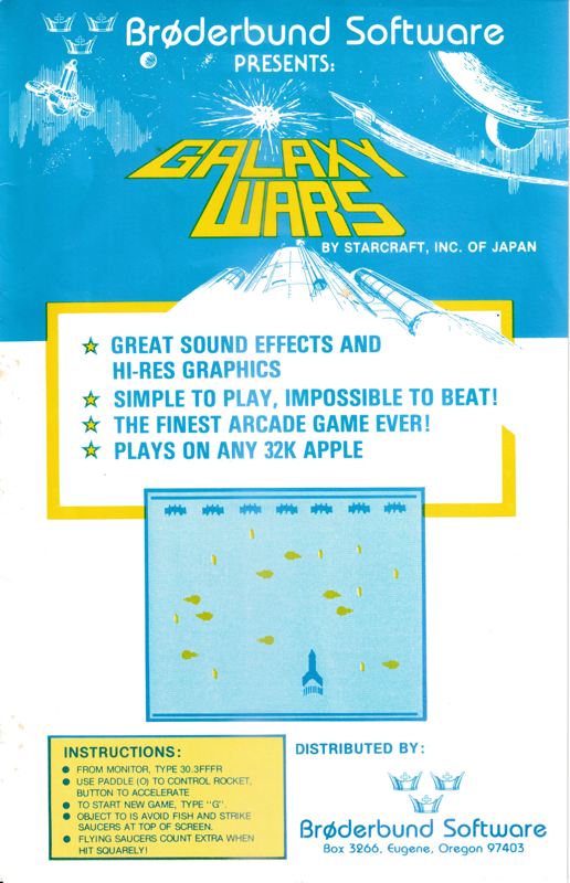 Front Cover for Galaxy Wars (Apple II)