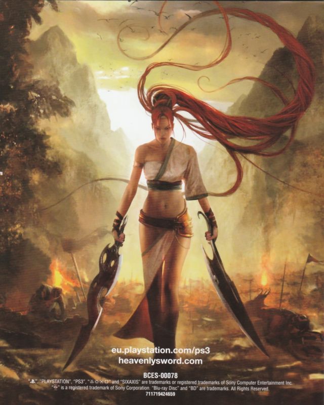 Manual for Heavenly Sword (PlayStation 3): Back