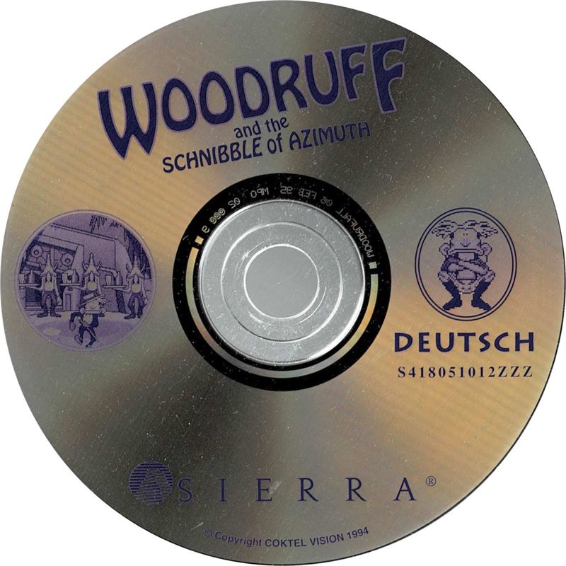 Extras for The Bizarre Adventures of Woodruff and the Schnibble (Windows 3.x) (Alternate release (box in French and English - game in German)): Registration Card - Back