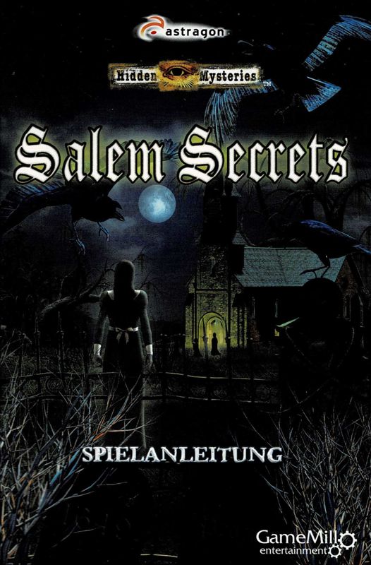 Manual for Hidden Mysteries: Salem Secrets - Witch Trials of 1692 (Windows): Front