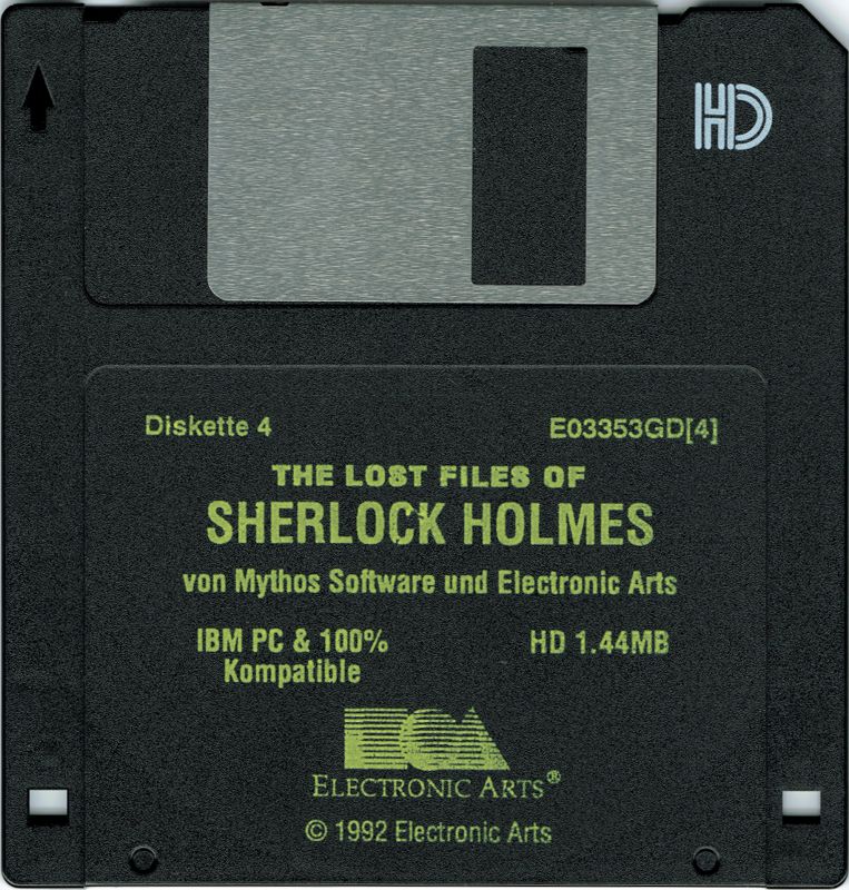 Media for The Lost Files of Sherlock Holmes (DOS): Disk 4/9