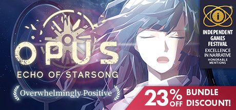Front Cover for Opus: Echo of Starsong (Macintosh and Windows) (Steam release): April 2022, "23% Off Bundle Discount!" version