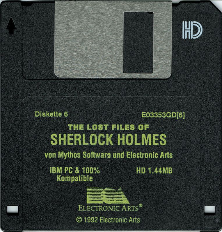 Media for The Lost Files of Sherlock Holmes (DOS): Disk 6/9