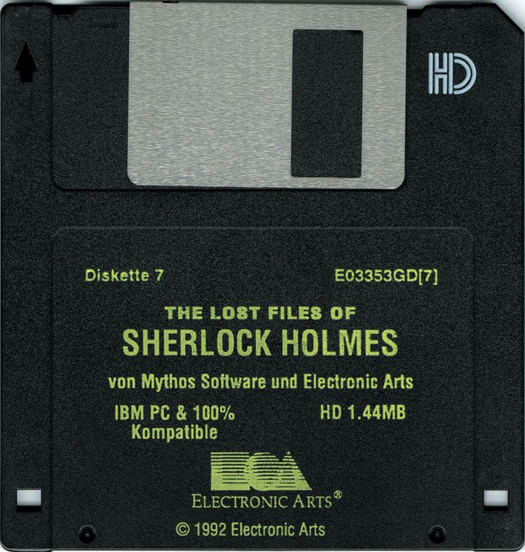 Media for The Lost Files of Sherlock Holmes (DOS): Disk 7/9