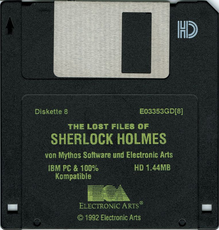 Media for The Lost Files of Sherlock Holmes (DOS): Disk 8/9